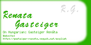 renata gasteiger business card